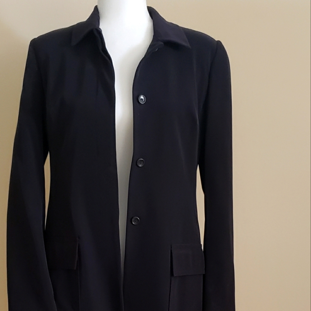 Banana Republic Black, Size Small, long,straight fit Peacoat
